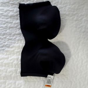 Felina Black Strapless Bra 36DD NWT